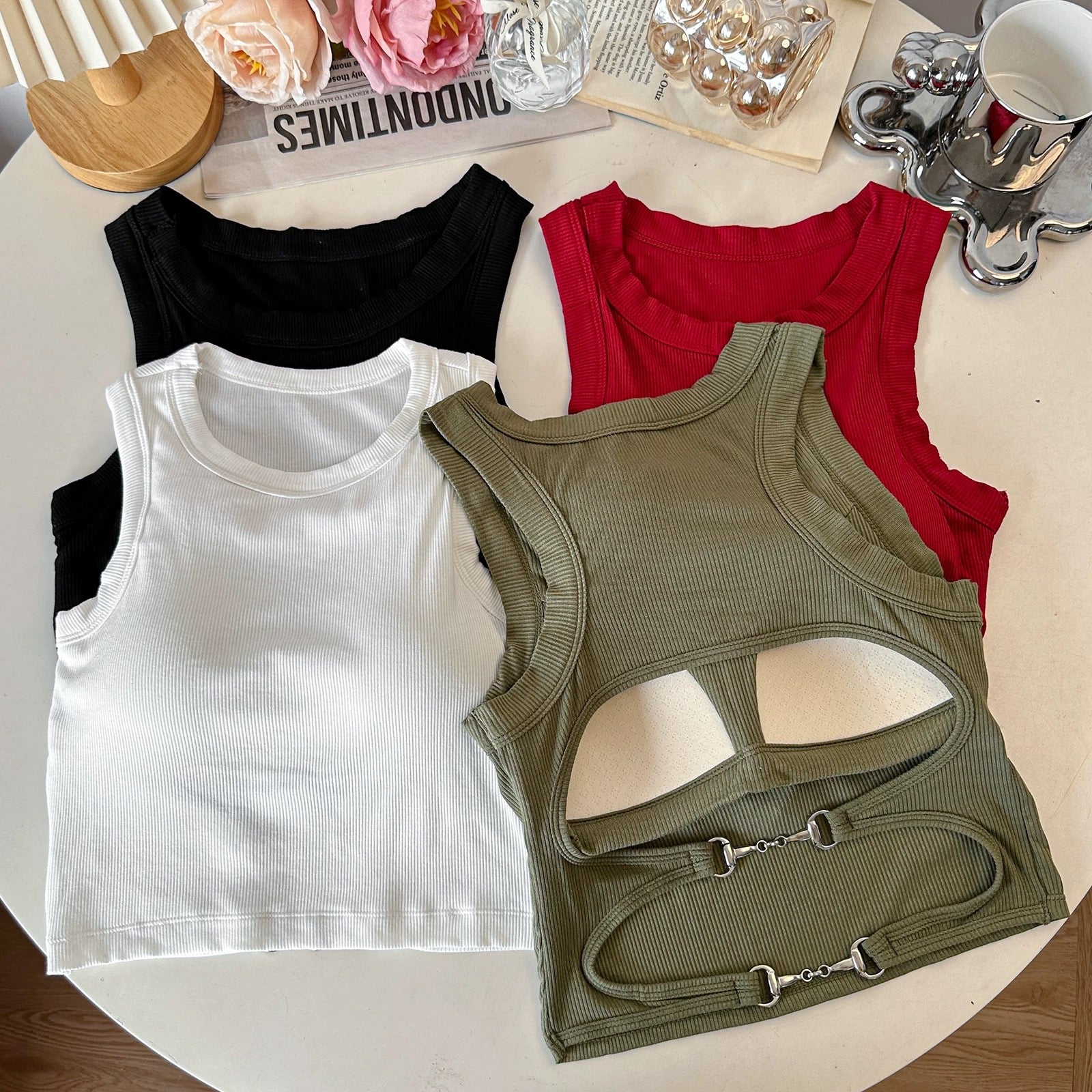 Seoul Hook Back Built-in Bra Top